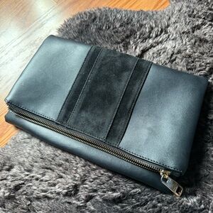 Black Leather Clutch